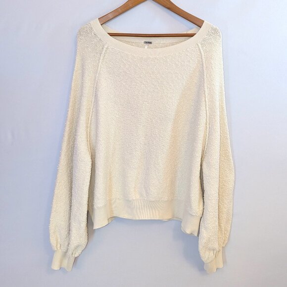 Free People | Found My Friend Pullover Sweater Minimalist in Cream | Size Medium - Picture 7 of 16